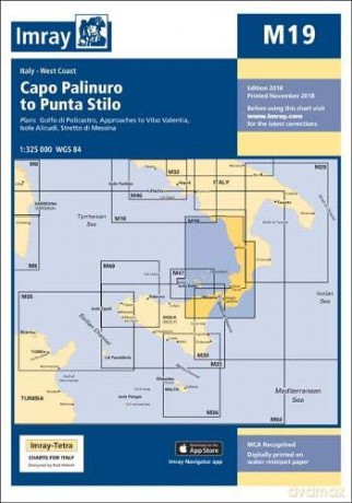 Imray Chart M19: Capo Palinuro to Punta Stilo (M Charts) - Imray Imray [KSIĄŻKA]