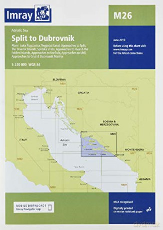 Imray Chart M26: Split to Dubrovnik (M Series) - Imray [KSIĄŻKA]