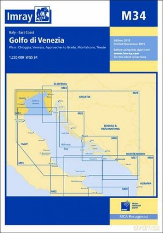 Imray Chart M34: Golfo di Venezia (M Series) - Imray [KSIĄŻKA]