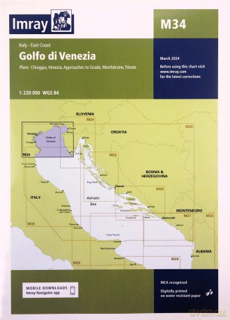 Imray Chart M34: Golfo di Venezia (M Series) - Imray [KSIĄŻKA]