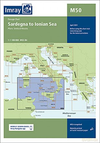 Imray Chart M50: Sardegna to Ionian Sea (M Series) - Imray [KSIĄŻKA]