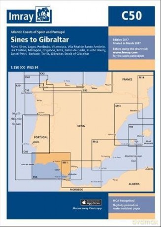Imray Chart: Sines to Gibraltar (C Series) [KSIĄŻKA]