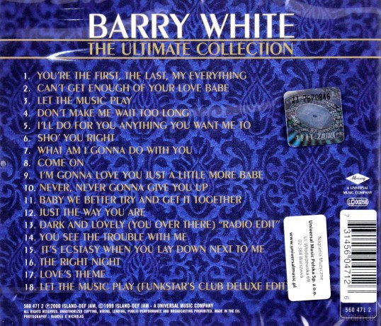 Barry White: The Ultimate Collection [CD]