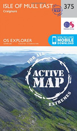Isle of Mull East Map | Weatherproof | Craignure | Ordnance Survey | OS Explorer Active Map 375 | Scotland | Walks | Hiking | Maps | Adventure - Ordnance Survey [KSIĄŻKA]