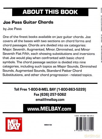 Joe Pass Guitar Chords (Mel Bay Presents) - Joe Pass [KSIĄŻKA]
