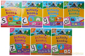 Jolly Phonics Activity Books 1-7: In Print Letters (American English Edition) - Sara Wernham [KSIĄŻKA]