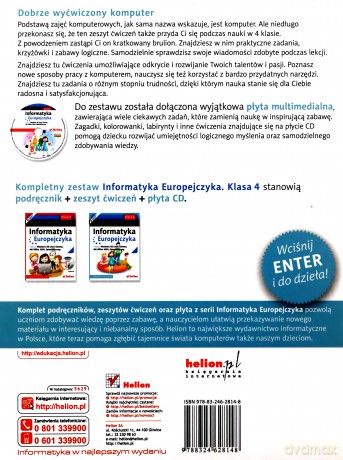 Informatyka Europejczyka. Zeszyt ćwiczeń do zajęć komputerowych dla szkoły podstawowej, kl. 4. Edycja: Windows XP, Linux Ubuntu, MS Office 2003, OpenOffice.org (Wydanie II) [KSIĄŻKA]