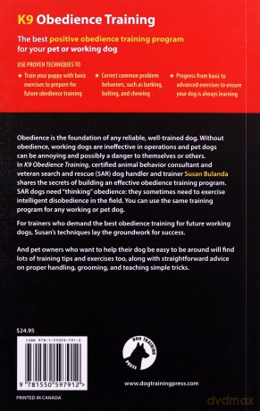 K9 Obedience Training: Reliable Obedience for The Thinking Dog (K9 Professional Training) - Susan Bulanda [KSIĄŻKA]