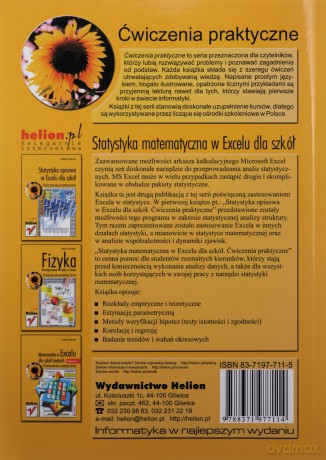 Statystyka matematyczna w Excelu dla szkół. Ćwiczenia praktyczne [KSIĄŻKA]