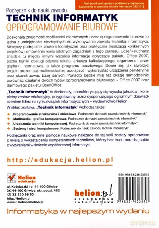 Oprogramowanie biurowe. Podręcznik do nauki zawodu technik informatyk [KSIĄŻKA]