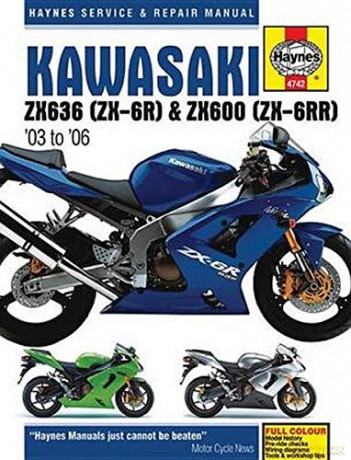 Kawasaki ZX-6R 2003-2006, ZX600M (ZX-6RR) 599cc 2004, ZX600N (ZX-6RR) 599cc 05-06, ZX636B (ZX-6R) 636cc 03-04, ZX636C (ZX-6R) 636cc 05-06, Kawasaki ZX-6R 2003-2006 - Anon [KSIĄŻKA]