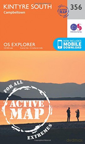 Kintyre South Map | Weatherproof | Campeltown | Ordnance Survey | OS Explorer Active Map 356 | Scotland | Walks | Hiking | Maps | Adventure - Ordnance Survey [KSIĄŻKA]