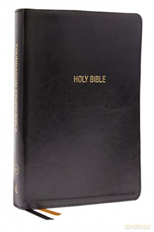 KJV, Foundation Study Bible, Large Print, Leathersoft, Black, Red Letter, Comfort Print: Holy Bible, King James Version - Bibles - Thomas Nelson [KSIĄŻKA]