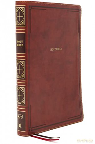 KJV, Thinline Bible, Giant Print, Leathersoft, Brown, Thumb Indexed, Red Letter, Comfort Print: Holy Bible, King James Version - Thomas Nelson [KSIĄŻKA]