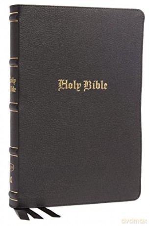 KJV, Thinline Bible, Large Print, Genuine Leather, Black, Red Letter, Comfort Print: Holy Bible, King James Version - Bibles - Thomas Nelson [KSIĄŻKA]