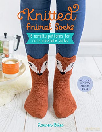 Knitted Animal Socks: 6 novelty patterns for cute creature socks - Lauren Riker [KSIĄŻKA]