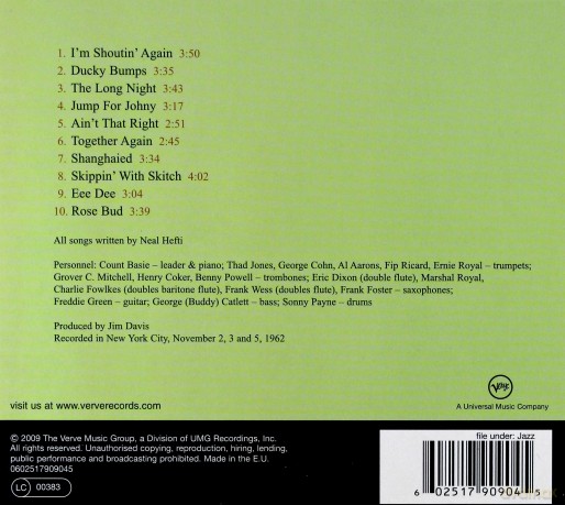 Count Basie Orchestra: On My Way And Shoutin' Again [CD]