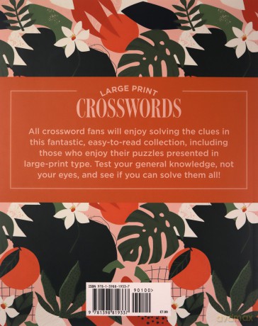 Large Print Crosswords: Easy to Read Puzzles - Eric Saunders [KSIĄŻKA]