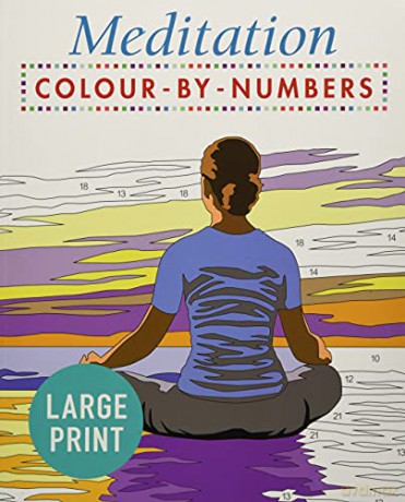 Large Print Meditation Colour by Numbers: Easy to Read (Arcturus Large Print Colour by Numbers Collection, 6) - David Woodroffe [KSIĄŻKA]