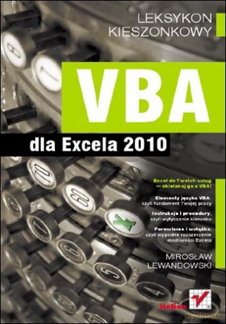 VBA dla Excela 2010. Leksykon kieszonkowy [KSIĄŻKA]