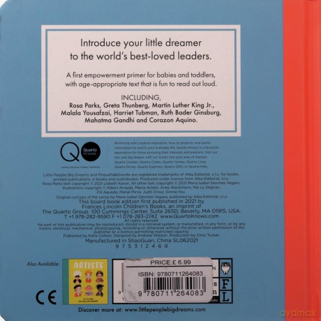 Leaders: My First Leaders (Little People, BIG DREAMS) - Maria Isabel Sanchez Vegara [KSIĄŻKA]