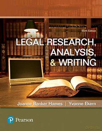 Legal Research, Analysis, and Writing - Joanne Hames [KSIĄŻKA]