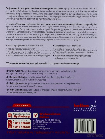 Wzorce projektowe. Elementy oprogramowania obiektowego wielokrotnego użytku [KSIĄŻKA]