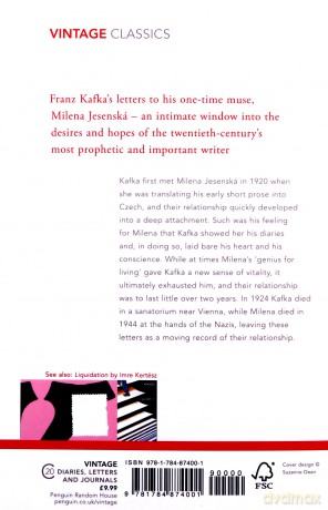 Letters to Milena - Franz Kafka [KSIĄŻKA]