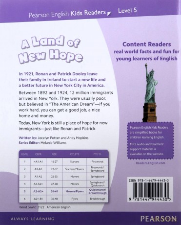 Level 5: Land of New Hope CLIL AmE (Pearson English Kids Readers) - Jocelyn Potter [KSIĄŻKA]