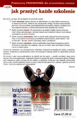 Praktyczny przewodnik dla uczestników szkoleń, czyli jak przeżyć każde szkolenie [KSIĄŻKA]