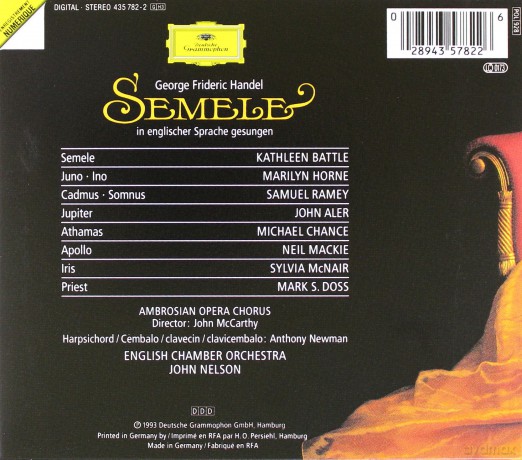 Battle Ramey Nelson+: Handel: Semele [BOX] [3CD]