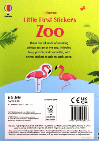Little First Stickers Zoo - Holly Bathie [KSIĄŻKA]
