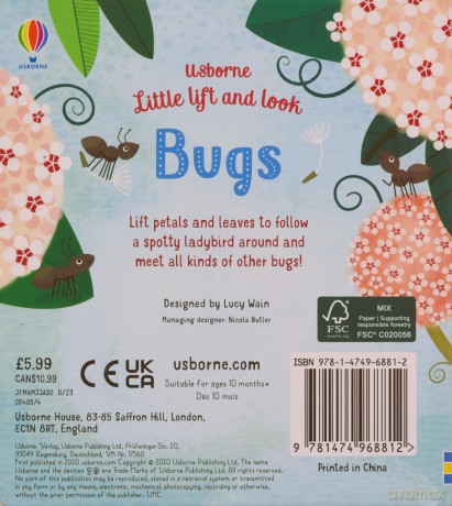 Little Lift and Look Bugs: 1 - Anna Milbourne [KSIĄŻKA]