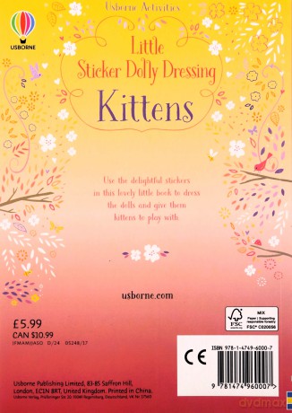 Little Sticker Dolly Dressing Kittens - Fiona Watt [KSIĄŻKA]