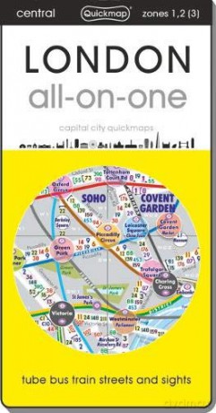 London all-on-one - tube bus train streets and sights: Tube, Bus, Walking, Sights and Areas (City Quickmaps) - Quickmap [KSIĄŻKA]