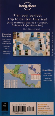 Lonely Planet Central America Planning Map - Lonely Planet [KSIĄŻKA]