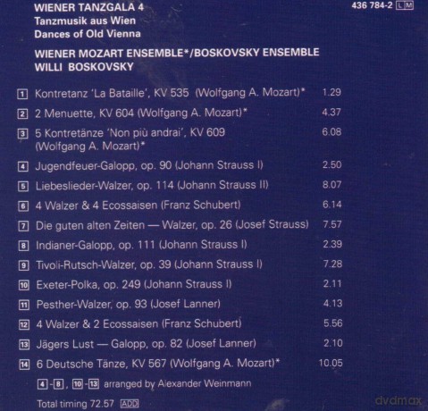 Be/Boskovsky: Wiener Tanzgala Iv - Dances [CD]