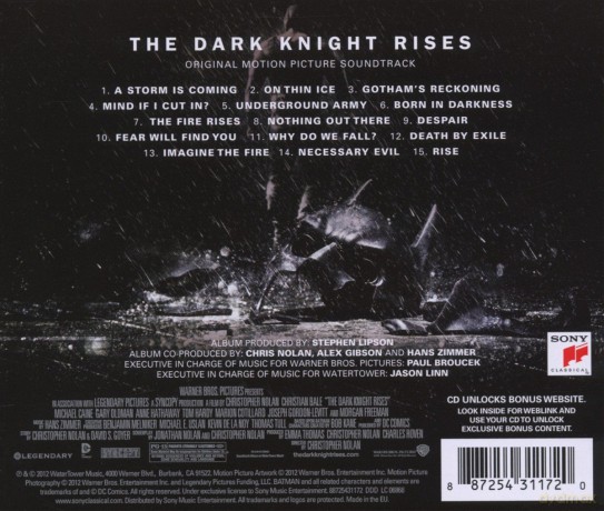 The Dark Knight Rises soundtrack (Mroczny Rycerz Powstaje) (Hans Zimmer) [CD]
