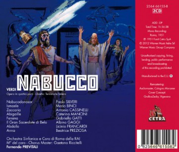 Silveri/Mancini/Previtali/Orch: Verd:Nabucco(Roma,1951) [2CD]