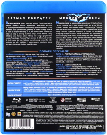 Batman Pakiet Kolekcjonerski: Batman-Początek / Batman: Mroczny rycerz [BOX] [3Blu-Ray]