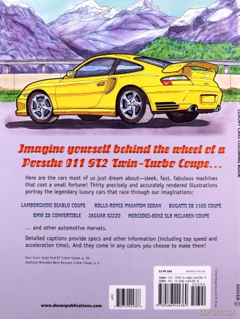 Luxury Cars Coloring Book (Dover History Coloring Book) - Bruce LaFontaine [KSIĄŻKA]
