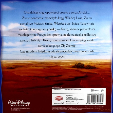 Król Lew II (Disney) [AUDIOBOOK] [CD]