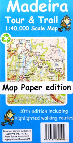 Madeira Tour and Trail Map (10th paper edition) - David Brawn [KSIĄŻKA]