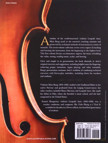 Maia Bang Violin Method (Dover Books on Music: Violin) - Leopold Auer [KSIĄŻKA]