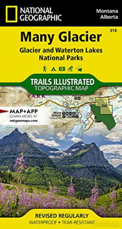Many Glacier, Glacier National Park: Trails Illustrated National Parks (National Geographic Trails Illustrated Map) - National Geographic Maps [KSIĄŻKA]