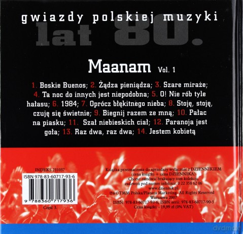 Gwiazdy Polskiej Muzyki Lat 80. 3: Maanam vol. 1 (digibook) [CD]