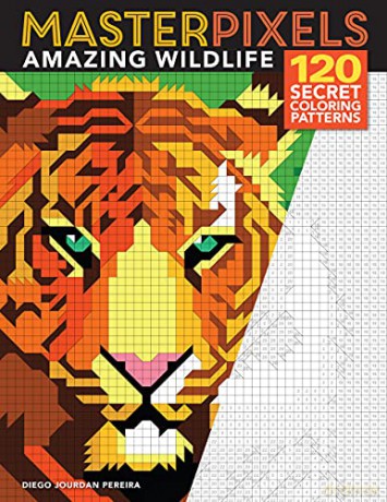 Masterpixels: Amazing Wildlife: 120 Secret Coloring Patterns - Diego Jourdan Pereira [KSIĄŻKA]