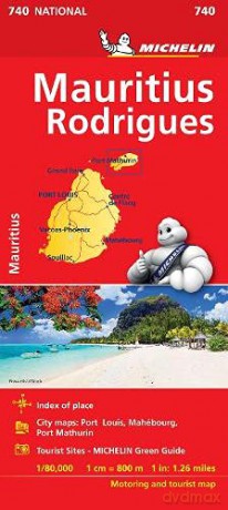 Maurice (Mauritius) - Michelin National Map 740: Map (Michelin National Maps) - Michelin [KSIĄŻKA]