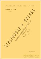 Bibliografia Polska. Dopełnienia i sprostowania do części III. Zeszyt 1: A-G [KSIĄŻKA]