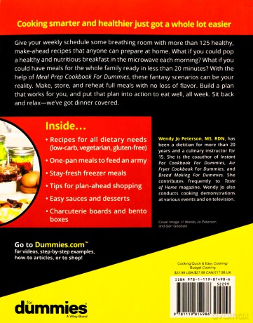 Meal Prep Cookbook For Dummies - Wendy Jo Peterson [KSIĄŻKA]